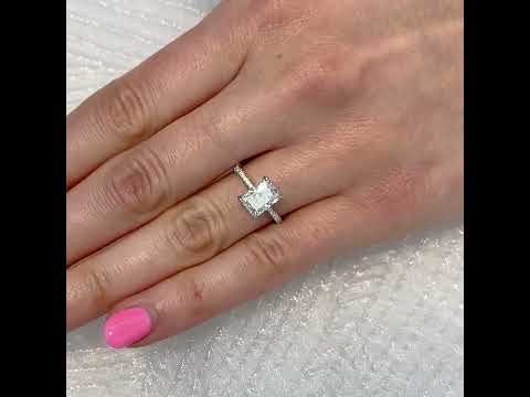 1.61 carat Radiant Cut Lab Diamond Engagement Ring