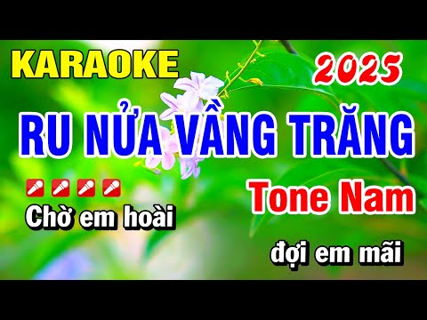 Karaoke Ru Nửa Vầng Trăng (Beat Hay) Tone Nam Nhạc Sống | Hoài Phong Organ