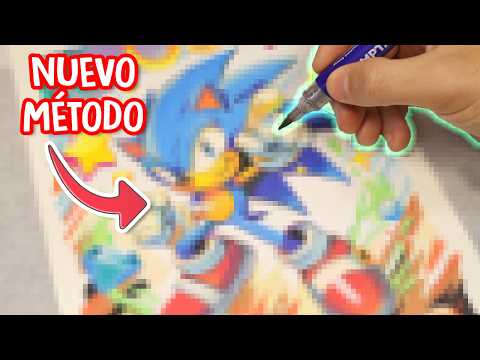 ¿Por Qué NADIE está hablando de esta nueva forma de colorear? ¡Dibujo de Sonic!