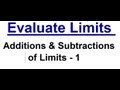 Limits and Algebraic Expressions