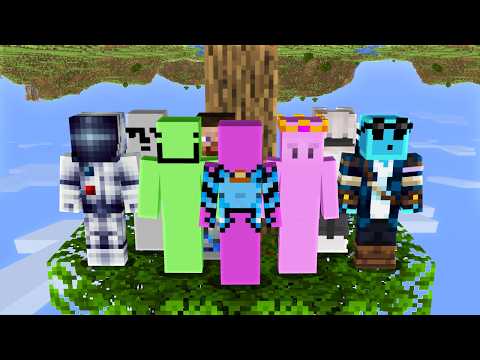 I Put 8 Youtubers in an Upsidedown Minecraft World