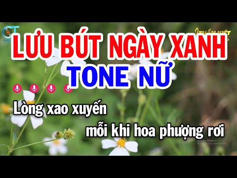 Karaoke Lưu Bút Ngày Xanh Tone Nữ Bm || Nhạc Sống Tuấn Kiệt