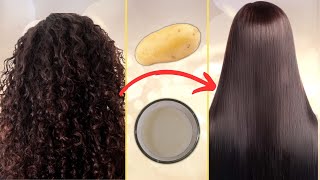 1 potato! will transform your hair from frizzy and rough to straight and silky forever!!!#keratin