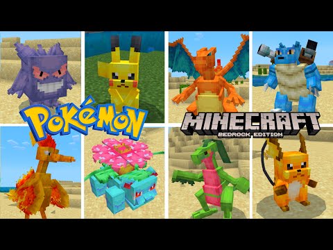 POKEMON MOD PARA MINECRAFT PE 1.21 BEDROCK - POKEMON ADDON MINECRAFT PE MCPE