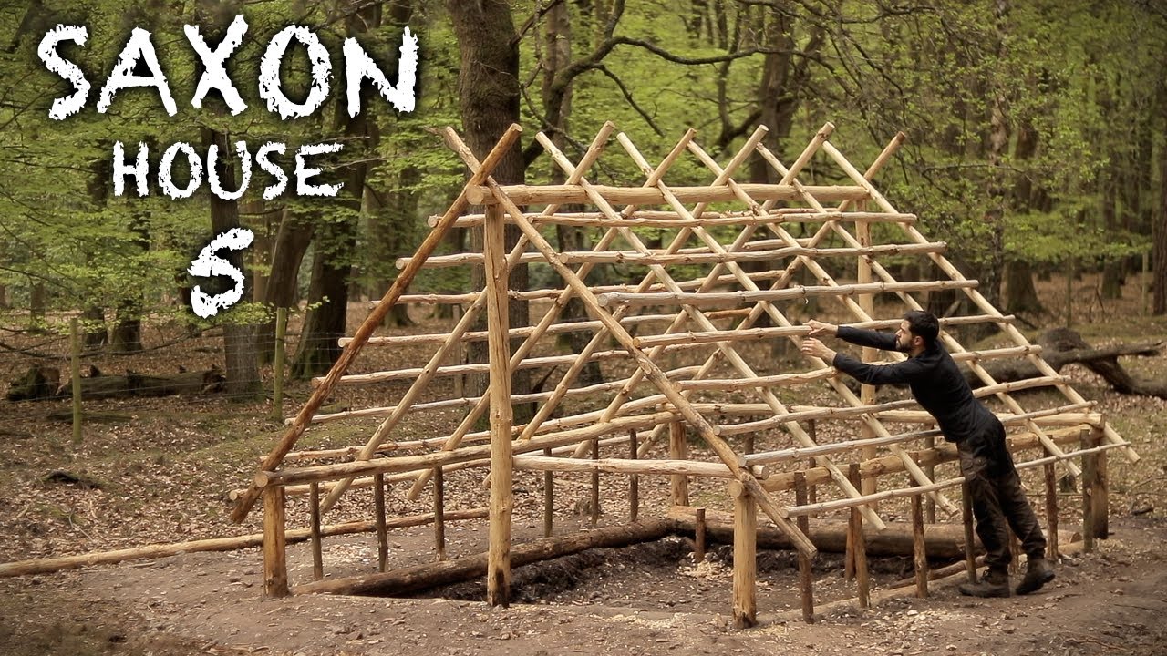 Building a Saxon House (Grubenhaus) with Hand Tools: Bushcraft Project (PART 5)