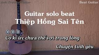 [Karaoke] Thiệp Hồng Sai Tên - Nguyễn Thành Đạt Guitar Solo Beat Acoustic | Anh Trường Guitar