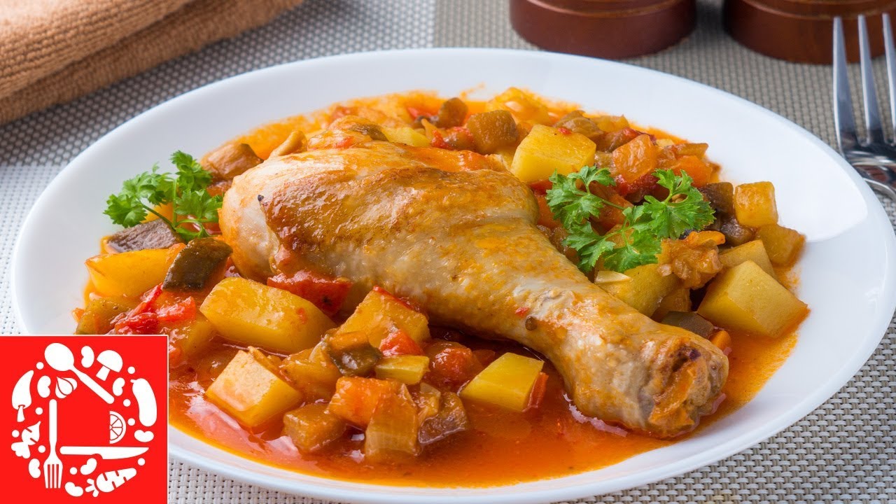 Просто, Быстро и Все сыты Курица с овощами на сковороде