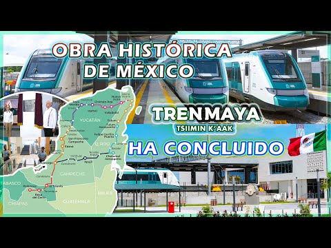 Tren Maya,  la obra ferroviaria más ambiciosa de México ha finalizado sus 1,554 kilómetros de vía