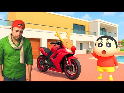 Shinchan Won The Monster Superbike 🤩💥 In Indian Theft Aura Simulator 🔥😱 Aryan Gamerz 