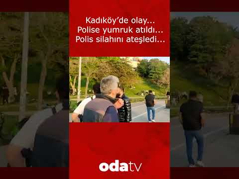 Polise yumruk atıldı, silahını ateşledi: Kadıköy'de olay #shorts
