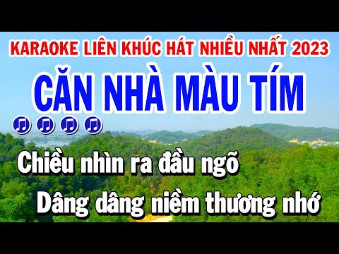 Nhạc Sống Lk Karaoke Trữ Tình Tone Nam Hay Beat Mới Dễ Hát Nhất | Căn Nhà Màu Tím