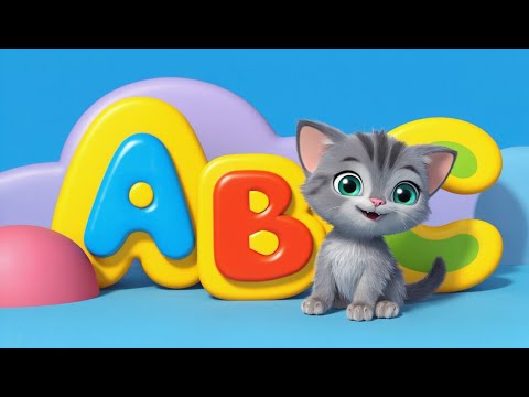 Learning the Alphabet in English Kitten's Journey from A to Z with the ABC Song