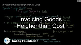Invoicing Goods Heigher than Cost