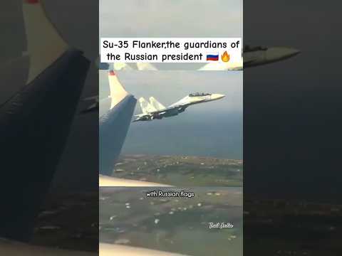 Putin's Il96 escorted by Su-35 super flankers | Trail India 23 #shorts #fighterjet #airforce #su35