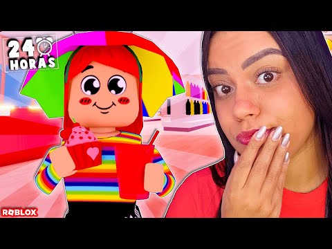 COMENDO COMIDAS DE UMA COR no ROBLOX!