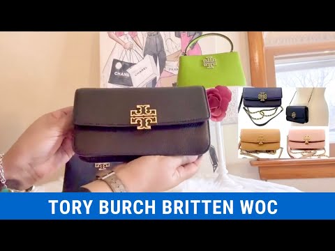 TORY BURCH BRITTEN WALLET ON CHAIN WOC & MICRO BRITTEN SATCHEL MINI BAGS #toryburchbag #designerbag