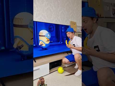 Minion and banana #funny #banana #comedy #minions #memes #happy #love #like #short #happy #play