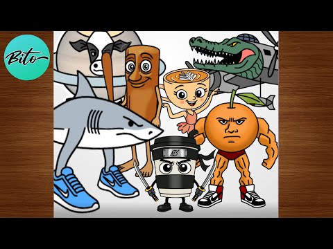 Como desenhar BRAINROT Italiano - personagens