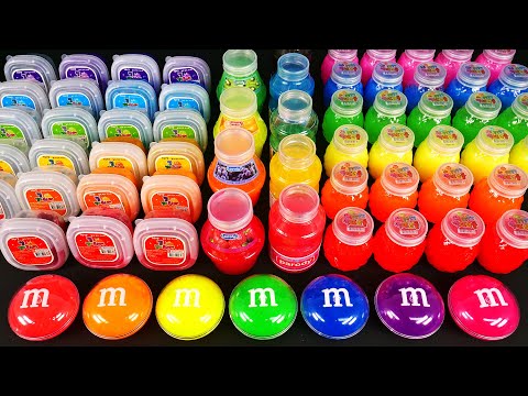 Satisfying Video How to make Rainbow Store Bought Slime Mixing All My Slime Smoothie Cutting ASMR