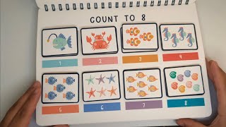 Learning How To Count To 8 With Colors and Sea Animals For Kids