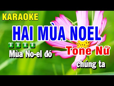 Karaoke Hai Mùa Noel Nhạc Sống Tone Nữ | Huỳnh Anh