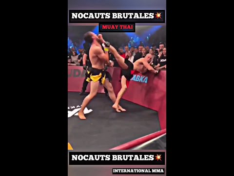 NOCAUTS BRUTALES DEL MUAY THAI 💥😣🤕 #youtubeshorts #muaythai #mma