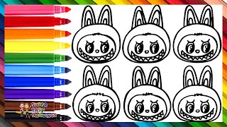 Draw And Color 6 Rainbow LABUBUS ❤️🧡💛💚💙💜🌈 Drawings For Kids