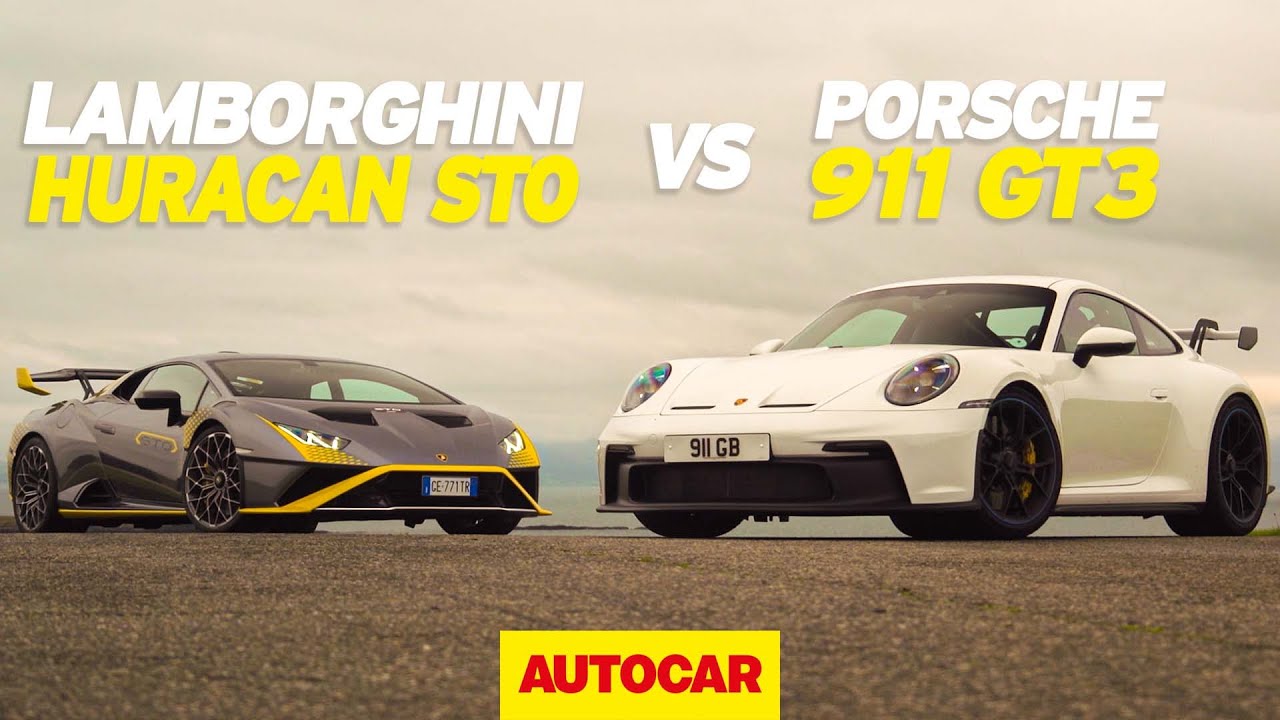 New Lamborghini Huracan STO v Porsche 911 GT3 - Track battle - Autocar