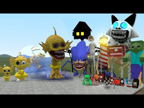 BAILEY SPRUNKI ALL PHASES VS ALL MONSTERS In Garry's Mod!