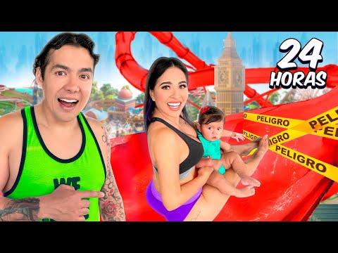 24 HORAS EN UN PARQUE ACUÁTICO 🌊 *El más grande del mundo*