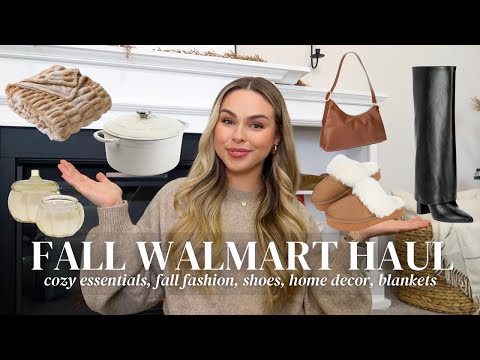 WALMART FALL MUST HAVES 🤎 🍂 cozy essentials, fall fashion, blankets, shoes, decor, purses + more!