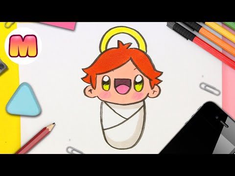 COMO DIBUJAR AL NIÑO JESÚS KAWAII 💖 Dibujos de Navidad Faciles 💖Aprender a dibujar kawaii