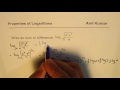 Logarithmic Properties and Exponent Rules