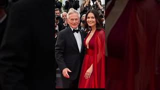 Michael Douglas & Catherine Zeta Jones — A Royal Presence on the Red Carpet ❤️‍🔥#MichaelDouglas