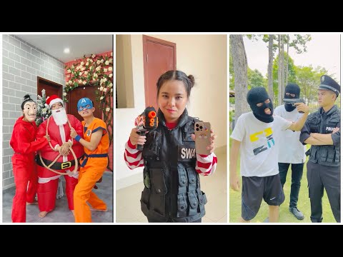 Brave Police help Santa Claus - Gun Fight with robber 🎅‼️👮🏻‍♂️ by LNS #shorts