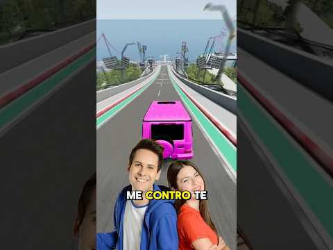 L'Auto Di Quale YouTuber Salta Più Lontano? 😂 #car #beamng #shorts