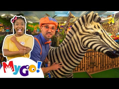 Blippi Jungle Animals + MORE! | @Blippi | Educational Videos | MyGo! Sign Language For Kids | ASL