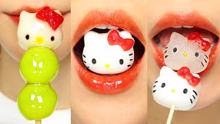 키티 디저트 먹방 Hello Kitty Dessert Mukbang ASMR  ハロー・キティ