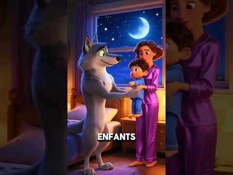 Dès que l’enfant a regardé le téléphone, le grand loup est arrivé 😨🐺
