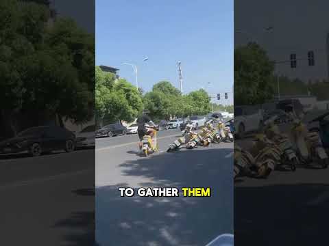 Moving Multiple Bikes with One Push😱 #funny #unique
