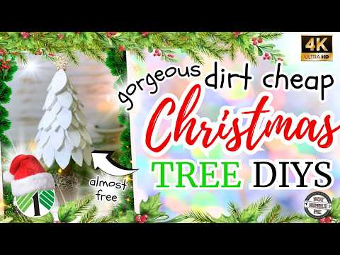 Dollar Tree Christmas DIYS 2024 | Almost free AND Impressive Christmas Tree DIYS