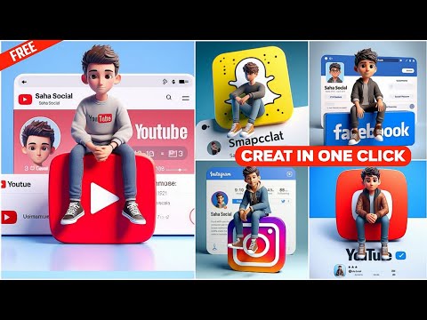 How to Create Instagram 3D Ai Social Media Image With Name | 3d ai social media image in Bing App