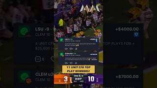 11 UNIT CFB 🏈 TOP PLAY WINNERS! ✅💰🔥