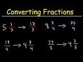 Converting Between Mixed Numbers and Improper Fractions