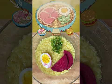Ponyo's Ramen Noodles + BMO's Sentient Sandwich + Spongebob's Krabby Patty! #shorts