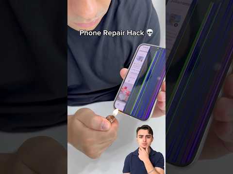 Fix Broken Phone Screen with FIRE?! ๐คฏ๐ฑ๐ฅ #shorts #lifehacks #diy #phone