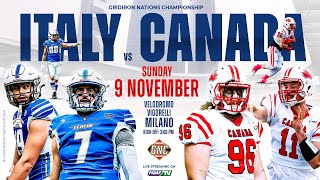ITALY vs CANADA - 2025 Gridiron Nations Championship