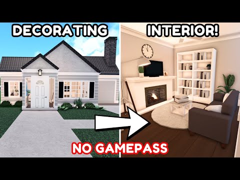 Decorating My NO GAME PASS Starter House in Bloxburg! *W/ VOICE*