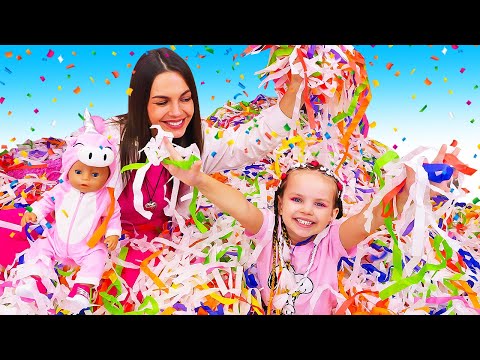 BABY BORN Lina için kağıt partisi! Maya ve Lina ile kızlar için eğlenceli oyunlar