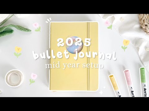🌈 my 2025 mid year bullet journal setup // pastel and minimal setup